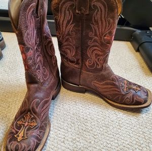 Tony Lama western cross womens boots 9B